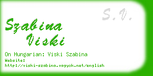 szabina viski business card